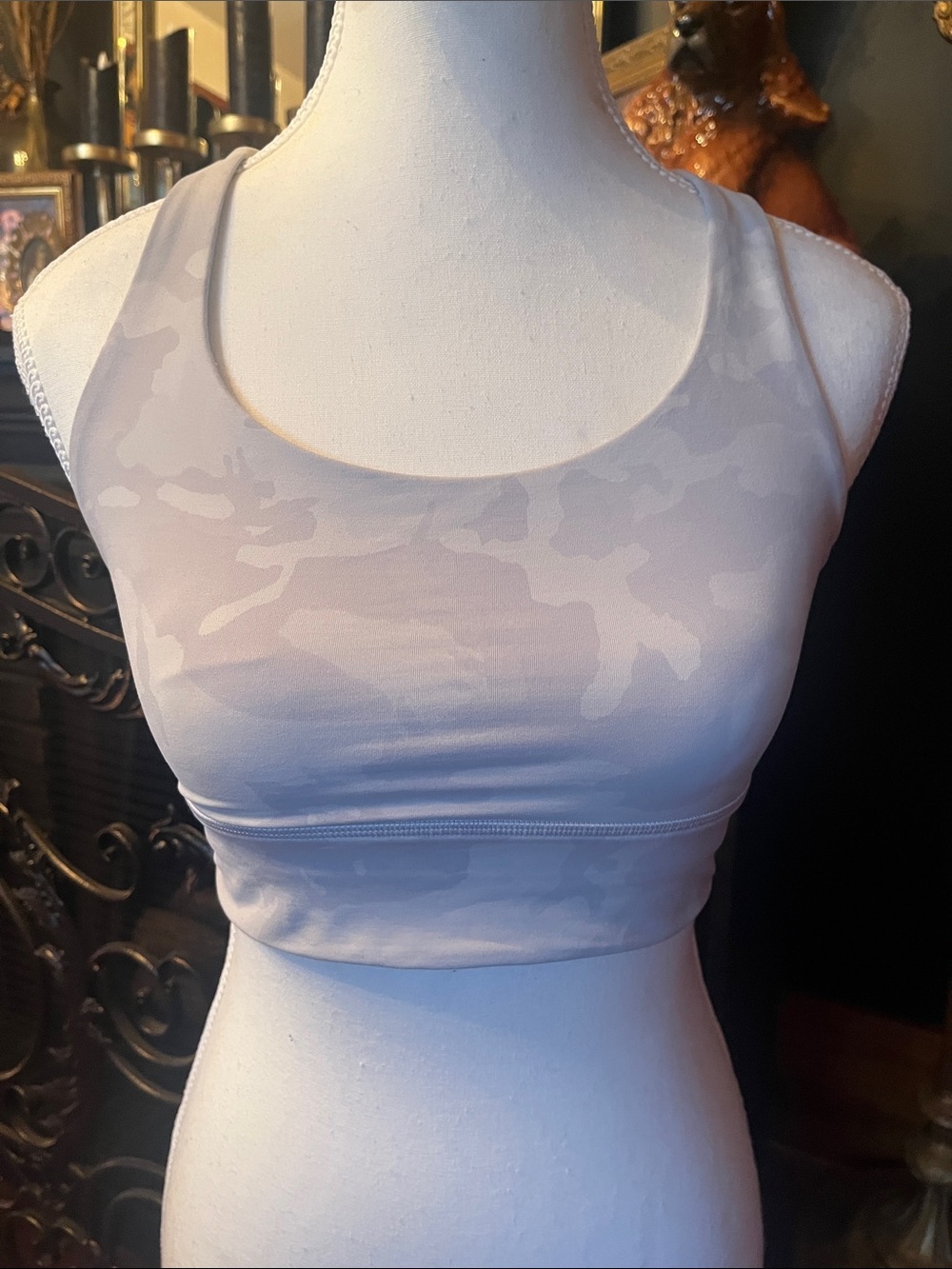 LULULEMON Sports Bra- Racerback Grey Camo- EUC